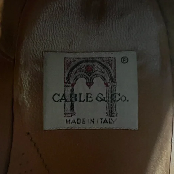 CABLE & CO Seville Tassel Loafer Leather Made in Italy Chestnut Men's Sz 8 EUC - Picture 6 of 7